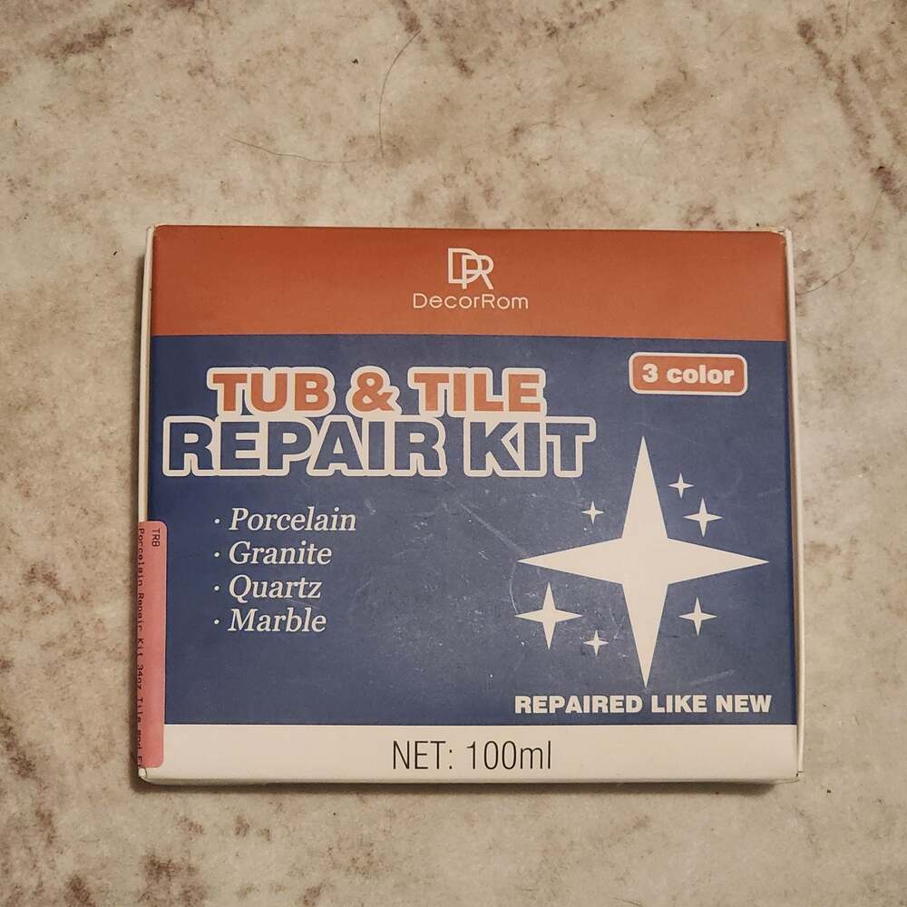 DecorRom A214 Tub & Tile Repair Kit for Porcelain, Granite, Quartz, and Marble (